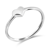 Plain Heart Silver Ring NSR-514